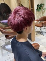 ヘアリゾートエーアイ 新宿西口店(hair resort Ai) ワインレッドカラー【ナチュラルショート】