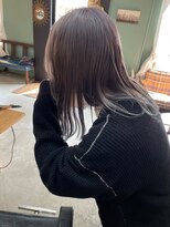 チャプター 問屋町(chapter)&nbsp;ケアブリーチラベンダーグレージュミントグレージュ裾カラーボブ