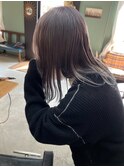 ケアブリーチラベンダーグレージュミントグレージュ裾カラーボブ