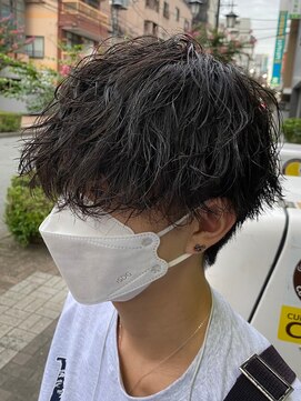 クオル 立川(QOL) 波巻きスパイラルパーマツーブロックツイストスパイラルパーマ