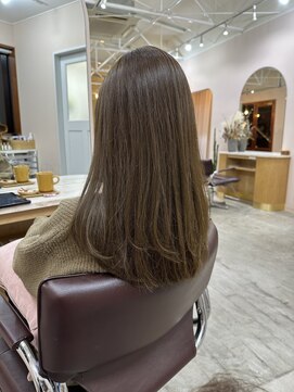 キュオンシア(CUEON. ciea) ロングレイヤー×オリーブベージュ