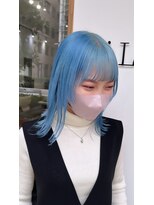 イル(iLu.)&nbsp;ペールブルー/切りっぱなしロブ