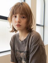 トレヘアー 京都 烏丸(tRe hair)&nbsp;ミニウルフ　くびれヘア　ホワイトベージュ