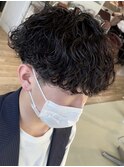波巻きスパイラルパーマツイストスパイラルパーマセンターパート