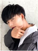 黒髪マッシュナチュラルマッシュメンズヘア韓国ツーブロック
