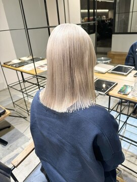 リムレス(LIMLESS) ミルクティーベージュラベンダーピンクダブルカラーブリーチ