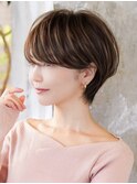 ショートヘア/分け目なし/イメチェン/30代40代50代60代/表参道