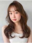 前髪薄めバングイメチェン美髪似合わせカットワイドバング