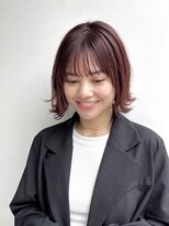 トルネード(TORNADO)&nbsp;大人ミニボブ前髪あり切りっぱなしボブピンクブラウンK20250523