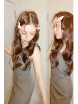 天神美容室&nbsp;【KASUMI天神美容室】ロングレイヤーカット×ブラウン