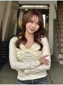 大人女性向け くびれレイヤー×上品ブラウン