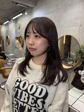 ソルトウォーター(SALT WATER) ビターチョコレート/艶髪カラー/レイヤーカット/恵比寿/代官山