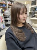 新潟/髪質改善/ミディアムレイヤー/小顔/ダークアッシュ