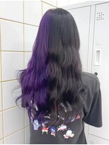 フウ(fuh) デザインカラー/ツートーンカラー/ラベンダー/パープル/ブラック