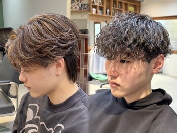 アトラクト バイ ラック 津田沼(Attract by LUCK)の写真/津田沼で学生メンズパーマ支持率◎初めての方も♪メンズカット＆メンズパーマ＆眉カットで一気に垢抜け☆