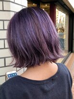 シスタ(SISTA) 【SiSTA】 原博人 パープル ブリーチ グレージュ デザインカラー