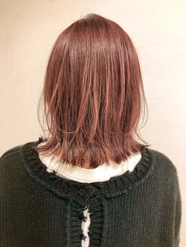 ココロクレド(COCOLO credo) 軽ボブ × ピンクベージュ