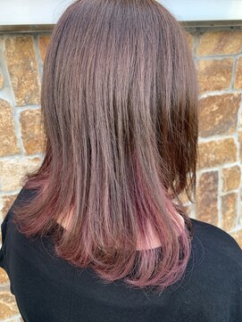 リリーアンドコー ヘアデザイン(Lily&Co hair design) インナーカラー カシスピンク