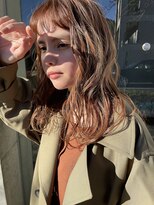 ブランド(BLANDO)&nbsp;ミディアムパーマ　外国人風パーマ　ミルクティーベージュ