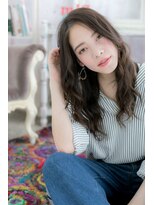 ミック ヘアアンドメイク アップ 駒込店(miq Hair&Make up)&nbsp;外国人風ゆるカールの抜け感こなれセミディ