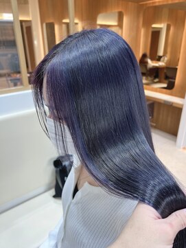 アレンヘアー 松戸店(ALLEN hair) 紫×フェイスフレーミング【松戸/インナーカラー】