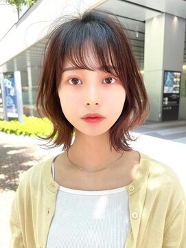 ロンド クラン 岡崎(Lond Clan) 韓国顔周り前髪ボブ×大人ガーリーグレージュ[岡崎/髪質改善]