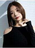 20代30代大人かわいいナチュラル暗髪エアーストレートヘア
