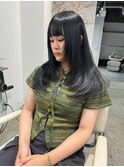レイヤーカット　ブルーブラック