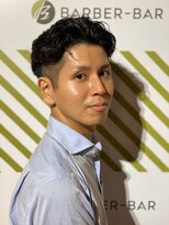 バーバーバー 四谷(BARBER-BAR)&nbsp;ビジネス爽やかツーブロックニュアンスパーマスタイル