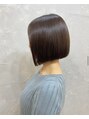 リトル 福岡(little)&nbsp;やや前下がりの切りっぱなしのミニボブスタイルです♪［天神駅］