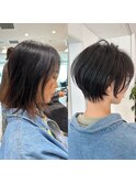 30代40代50代絶壁解消前髪あり小顔前下がり大人ショートボブNAYU