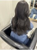 ダークアッシュグレー＿ツヤウェーブロング__40