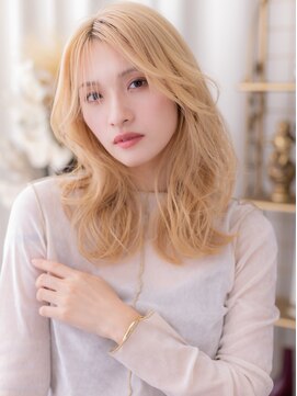 カバーヘアアンドスパ ブリス 浦和(COVER HAIR&SPA bliss) 全頭ブリーチ韓国風こなれヘアレイヤーパーマa浦和10代20代30代