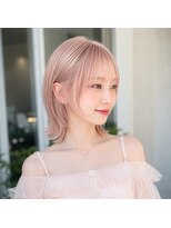 ルージュバイグルーブ(rouge.by.groove)&nbsp;ブリーチで叶う♪透明感ピンクベージュボブ