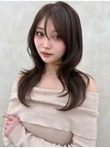 ミディアムレイヤーカット/髪質改善/韓国/前髪/新宿/ブリーチ