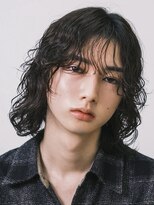 アンサー 原宿(ANSWER)&nbsp;原宿メンズボブメンズミディアムセンターパートニュアンスパーマ
