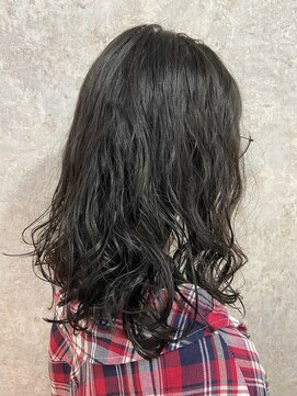 シュガービー(SUGAR-B) 【SUGAR-B】暗髪デジタルパーマ　ミディアムウェーブ