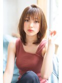 大人可愛い小顔ウルフカットアッシュ