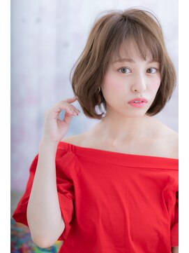ミック 日暮里店(miq) 簡単スタイリングで小顔見せ◎無造作カーリー前下がりボブa
