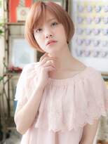 カバーヘア ブリス 戸田公園西口店(COVER HAIR bliss) ピンクカラーが大人かわいい前下がりボブb戸田公園10代20代30代!