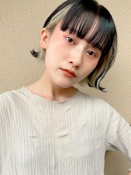 バイフィフス 原宿/表参道(by fifth) インナーカラー/外ハネボブ/ぱつっと前髪