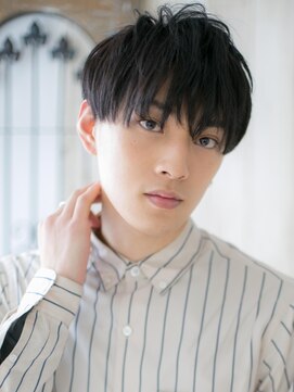 モッズヘア メン 上尾東口店(mod's hair men) 優しい印象/好重軽アッシュブラックラウンドマッシュR