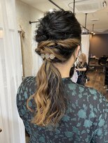 ファンド 千葉(fand)&nbsp;結婚式ヘアセット/ローポニー/インナーカラー