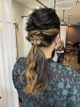 ファンド 千葉(fand) 結婚式ヘアセット/ローポニー/インナーカラー