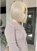 #ブロンド#ボブ#ミニボブ#ケアブリーチ#ハイトーンカラー