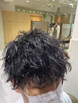 リボーン ビューティー リゾート 松戸店(re-born Beauty Resort) ベリーショートウルフカルマパーマアッシュブラック