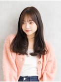 巻き髪シースルーバング