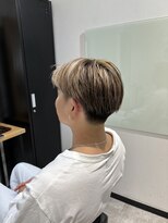 ログスラッシュ(LOG/)&nbsp;ハイライト×ホワイトベージュカラー×メンズカット☆