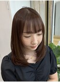 ラベンダーブラウン×レイヤースタイル