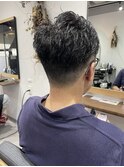 トップにボリュームパーマ